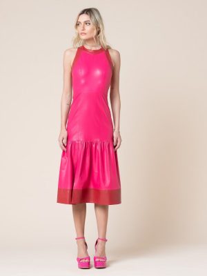 VESTIDO BABADOS FENDA